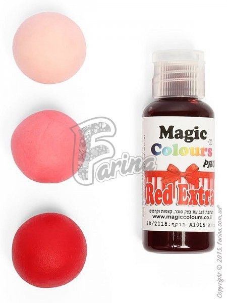 Краситель гелевый пищевой Magic Colours Pro 32г - Красный (Red Extra) < фото цена